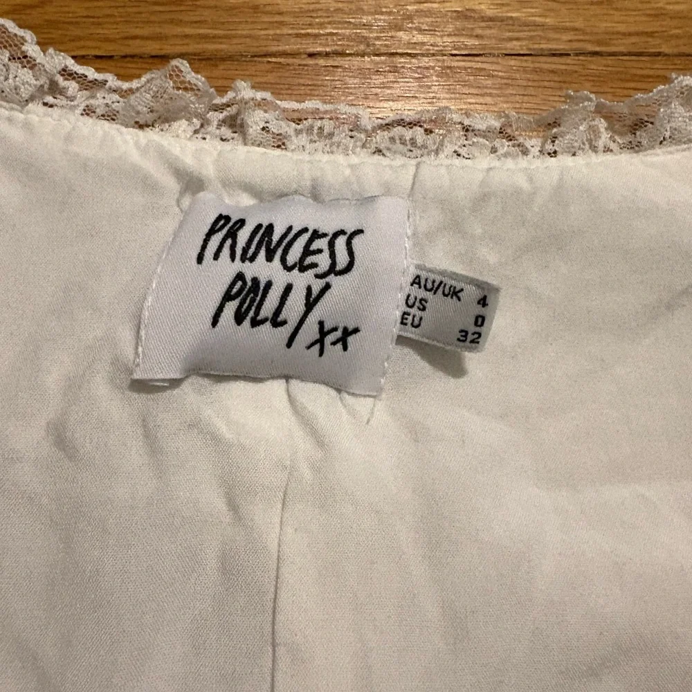 Princess Polly Cream Lace Trim Blouse - Picture 2 of 3